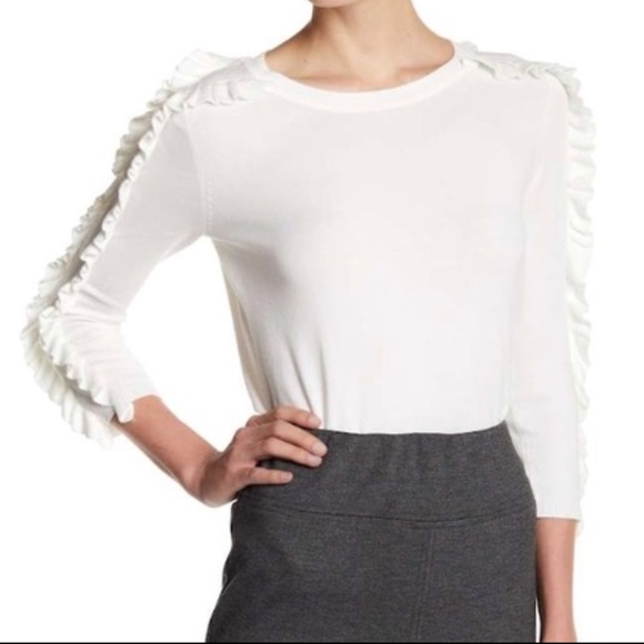 Philosophy Ruffle Sleeve Sweater Size L 